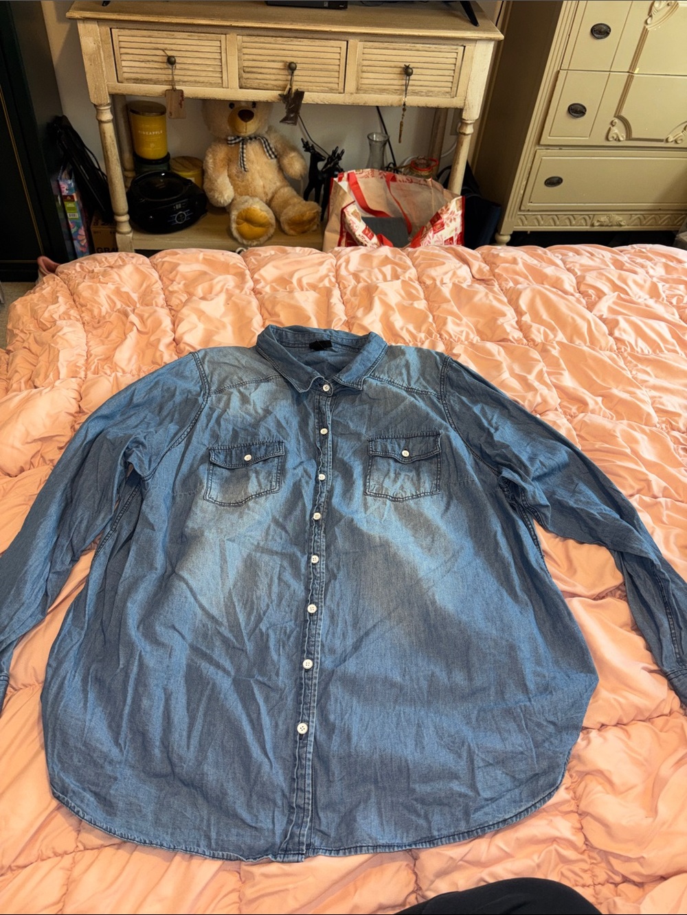 Torrid Denim Top 3X Button-Up Shirt Women’s Plus Size